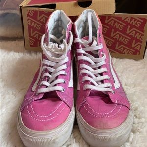 Pink ombré custom vans